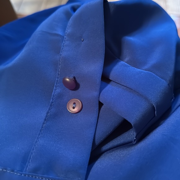 Vintage Sophisticates by Pendleton Petite Button Down Blouse Size 16 Blue - Picture 10 of 14